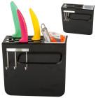 Sienas nažu organizators ar trauku un āķiem, 20 × 19 × 6,5 cm