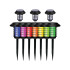 Saules dārza lampa — lāpa un laterna ar RGB apgaismojumu un tālvadības pulti