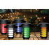 Saules dārza lampa — lāpa un laterna ar RGB apgaismojumu un tālvadības pulti