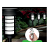 Saules dārza lampa — lāpa un laterna ar RGB apgaismojumu un tālvadības pulti