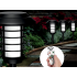 Saules dārza lampa — lāpa un laterna ar RGB apgaismojumu un tālvadības pulti