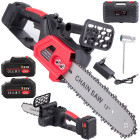 Akumulatora motorzāģis 1200 W ar 2 akumulatoriem, 31 cm