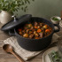 Alumīnija katls-cepeštrauks ar vāku, non-stick pārklājumu, melns, 2 l