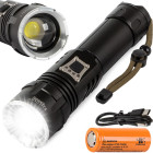 Bailong® taktiskais militārais led lukturis ar regulējamu gaismas kūli un ārējā akumulatora funkciju, CREE XHP160, P717