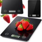 Elektroniskie virtuves svari ar LCD displeju, plakani, ar stikla virsmu — 5 kg/1 g