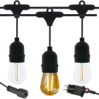 Dārza gaismas virtene ar 10 LED spuldzēm E27, 10 m