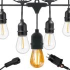 Dārza LED gaismas virtene ar E27 cokolu, IP44, 15 LED, 15 m