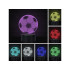 3D LED naktslampa futbola bumbas formā ar tālvadības pulti, 16 krāsas, 17,5 × 9,5 × 9,5 cm