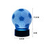 3D LED naktslampa futbola bumbas formā ar tālvadības pulti, 16 krāsas, 17,5 × 9,5 × 9,5 cm