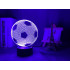 3D LED naktslampa futbola bumbas formā ar tālvadības pulti, 16 krāsas, 17,5 × 9,5 × 9,5 cm