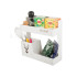 Balts piekaramais virtuves plaukts-organizators, 33 × 32 × 12 cm