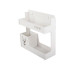 Balts piekaramais virtuves plaukts-organizators, 33 × 32 × 12 cm