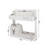Balts piekaramais virtuves plaukts-organizators, 33 × 32 × 12 cm