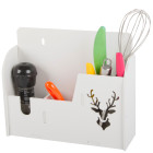 Piekarināms virtuves plaukts-organizators ar 3 nodalījumiem, balts, 26 × 22 × 8 cm