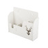 Piekarināms virtuves plaukts-organizators ar 3 nodalījumiem, balts, 26 × 22 × 8 cm