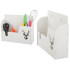 Piekarināms virtuves plaukts-organizators ar 3 nodalījumiem, balts, 26 × 22 × 8 cm