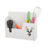 Piekarināms virtuves plaukts-organizators ar 3 nodalījumiem, balts, 26 × 22 × 8 cm