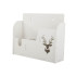 Piekarināms virtuves plaukts-organizators ar 3 nodalījumiem, balts, 26 × 22 × 8 cm