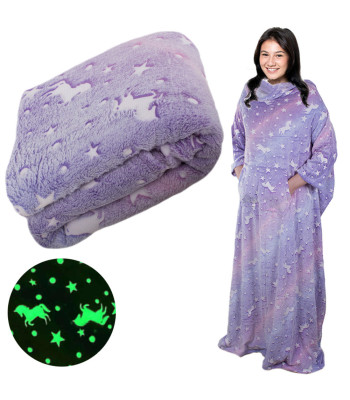 Flīsa sega ar piedurknēm, silts halāts, fluorescējoša, XXL