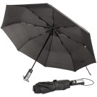 Melns automātisks salokāms unisex lietussargs – liels, 105 cm