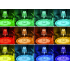 Galda naktslampiņa ar kristāla efektu, LED RGB, ar tālvadības pulti