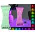 RGB LED naktsgaldiņa lampa ar kristāla efektu, USB un tālvadības pulti, 18 cm