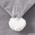 Svētku krēslu atzveltņu pārvalki – Ziemassvētku vecīša cepures, pelēki, 6 gab., 50 × 68 cm