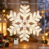 LED gaismas sniegpārslas formas Ziemassvētku dekors logam, 40 cm