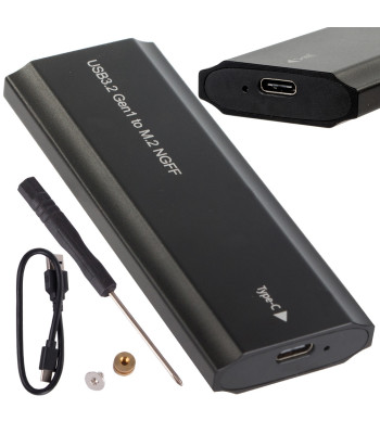 M.2 SATA NGFF diska korpuss-adapteris ar USB 3.1 un USB Type-C, 2230–2280 mm