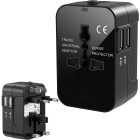 Universāls ceļojumu adapteris UK, USA, EU un AUS kontaktligzdām ar 2 USB portiem