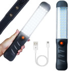 Uzlādējams darbnīcas lukturis ar 48 led cob diodēm, usb uzlādi, āķi un magnētiem