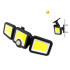 Dārza saules lampa ar kustības un krēslas sensoru un atsevišķu saules paneli, 171 led cob, 3w1