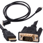 Vga–hdmi d-sub kabelis ar apzeltītiem savienotājiem, full hd, 1,3m