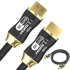 HDMI kabelis ar apzeltītiem kontaktiem, ultra high speed hq gold, 2.1, 8K 60Hz, 4K 120Hz, 1,5m