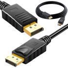 DisplayPort video un audio kabelis, 8K, 4K, 2K, DP 1.4, 2m
