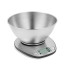 Elektroniskie virtuves svari ar metāla bļodu, digitāli, 0–5 kg, precizitāte 1 g