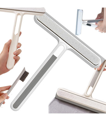 Logu tīrītājs ar ūdens savācēju un rievu birsti, 22cm