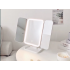 LED kosmētikas spogulis ar apgaismojumu, salokāms, ar organizatoru, 2X/3X