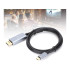 DisplayPort–USB-C kabelis video un audio pārraidei, 1,8 m, DP 1.4, 8K/4K/2K