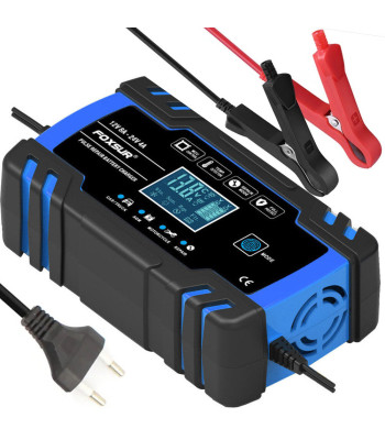 Automātiskais automašīnas akumulatoru lādētājs ar atjaunošanas funkciju, 12V, 24V