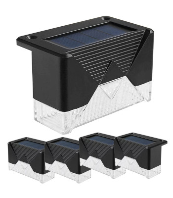 Saules LED dārza lampas ar krēslas sensoru, 4 gab., 8 × 5 cm