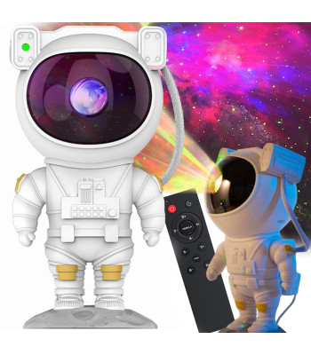 Zvaigžņu projektors astronauta formā ar lāzeru, LED un tālvadības pulti