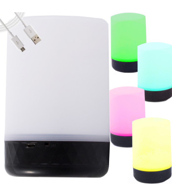 Led rgb naktslampiņa ar usb barošanu, 2 režīmi un 8 krāsas, RY-1818, 12cm x 7,5cm