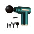 Masāžas pistole mugurai un ķermenim ar 4 uzgaļiem, Massage Gun Pro, zaļa, 13,5cm x 13,5cm x 5cm