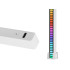 USB LED gaismas josla ar skaņas reakciju, RGB, uzlādējama, balta, 181mm x 16mm x 18mm