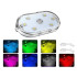 Bezvadu skārienvadības RGB LED lampiņa automašīnas salonam, 6 LED, 5,5cm x 2,5cm