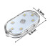 Bezvadu skārienvadības RGB LED lampiņa automašīnas salonam, 6 LED, 5,5cm x 2,5cm