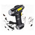 Automašīnas kompresors ar riepu pumpēšanas pistoli un uzgaļiem, 12 V, 120 W, LED, 150 PSI/10 bar