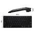 Bezvadu Bluetooth tastatūra datoram, iPad un Mac, kompakta, ar zema profila taustiņiem, melna, 12 cm x 28,5 cm