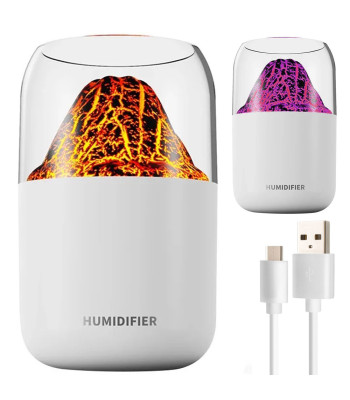 Ultraskaņas gaisa mitrinātājs un aromterapijas difuzors ar LED apgaismojumu, 14,5 × 8,5 cm